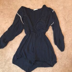 Boutique Navy Romper